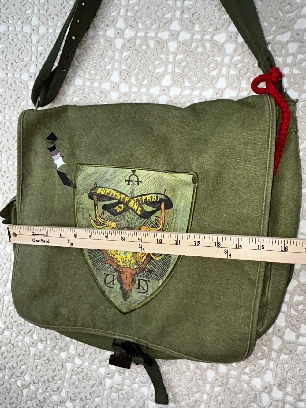 Harry Potter Durmstrang Messenger Bag – Olive Green Canvas Crossbody